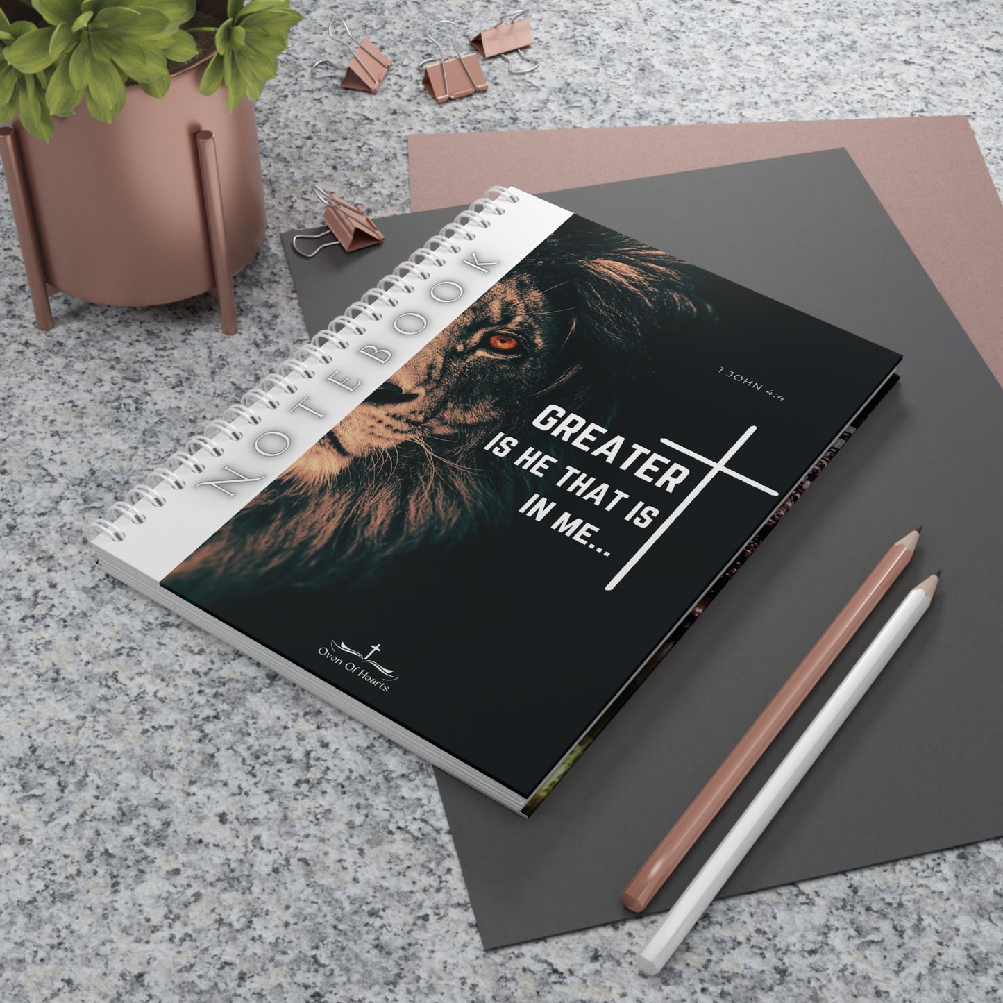 Greater is HE in Me...than he. Spiral Notebook