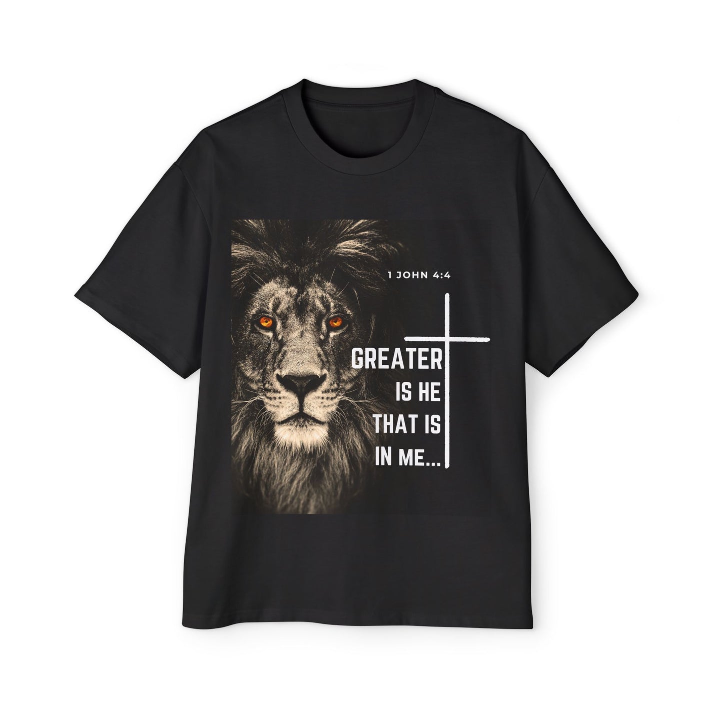 Greater is HE...than he. Men's Heavy Oversized Tee