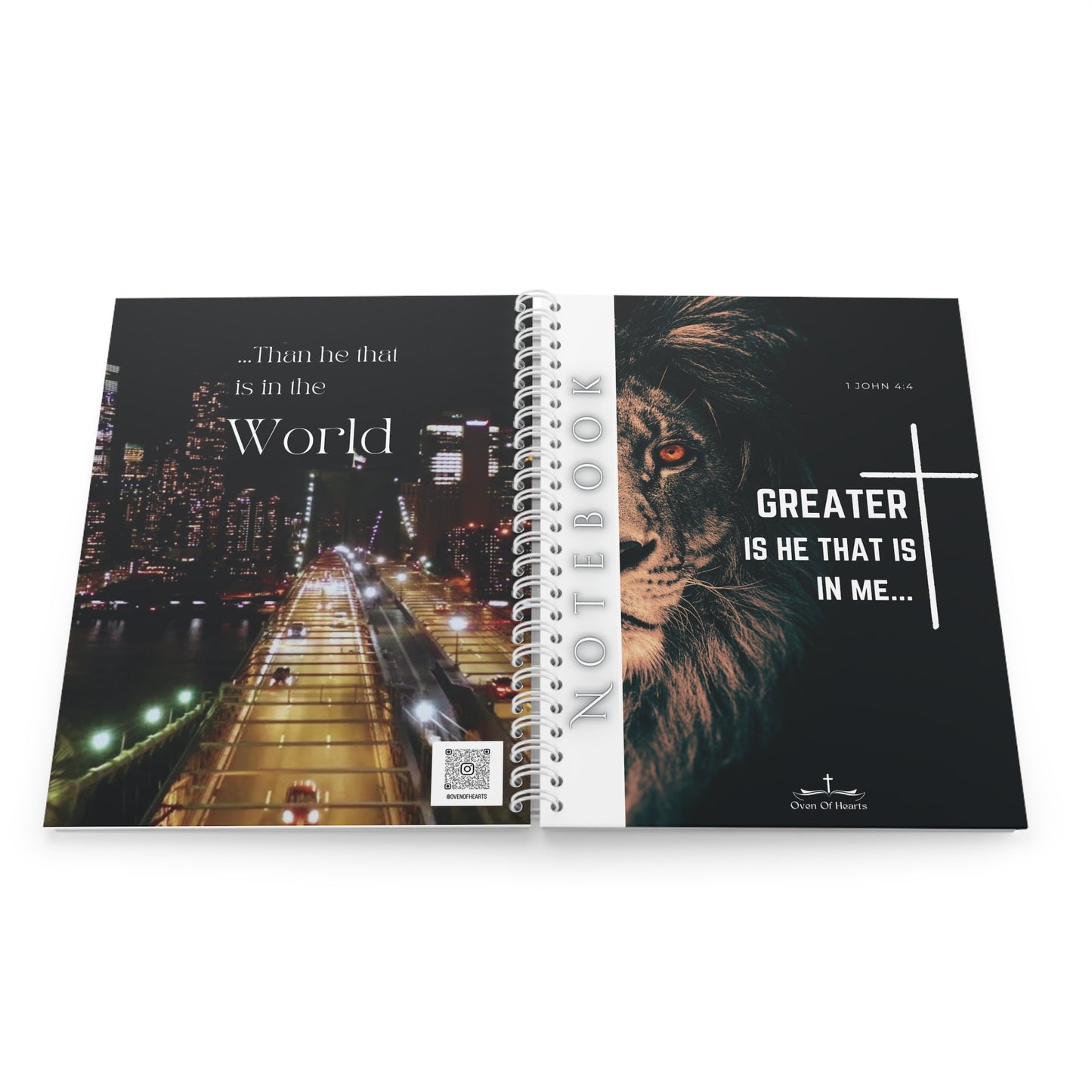 Greater is HE in Me...than he. Spiral Notebook