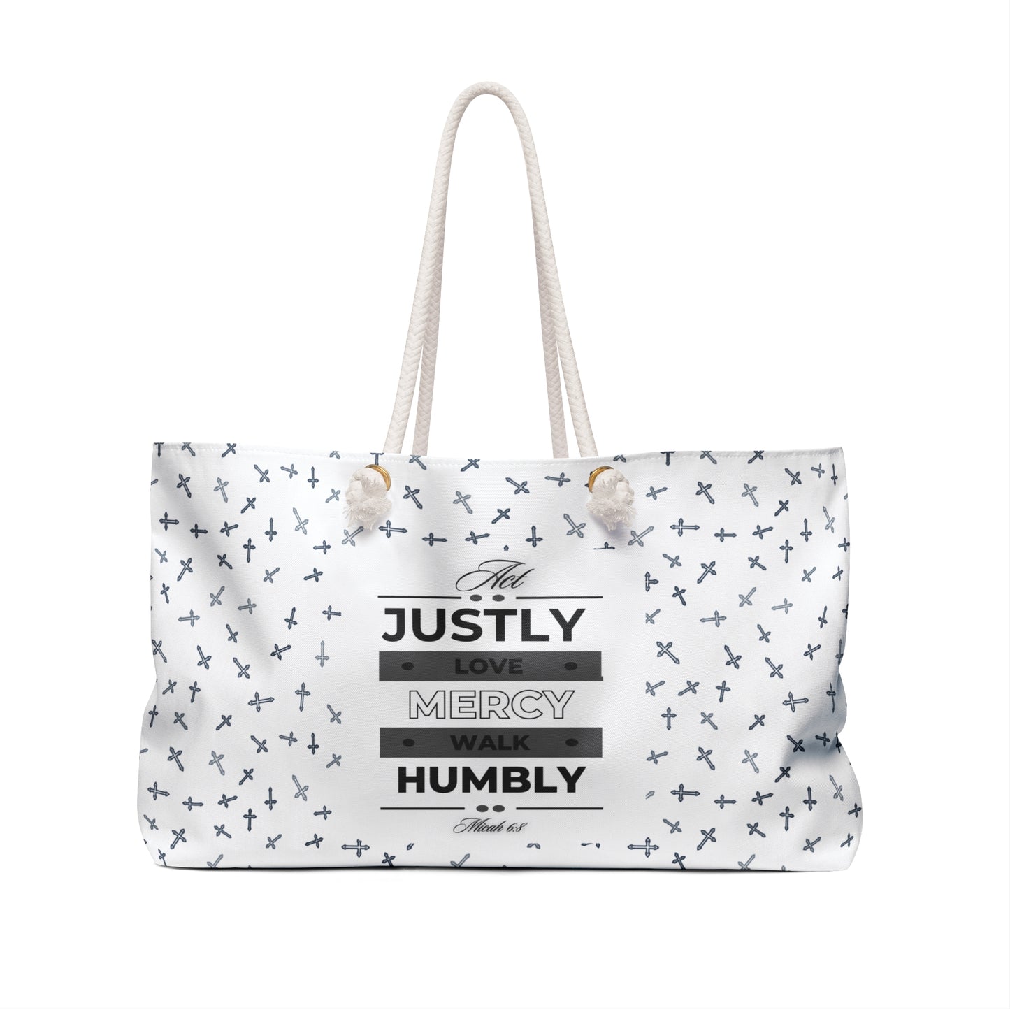 Micah 6:8 Faith-Inspired Weekender Tote