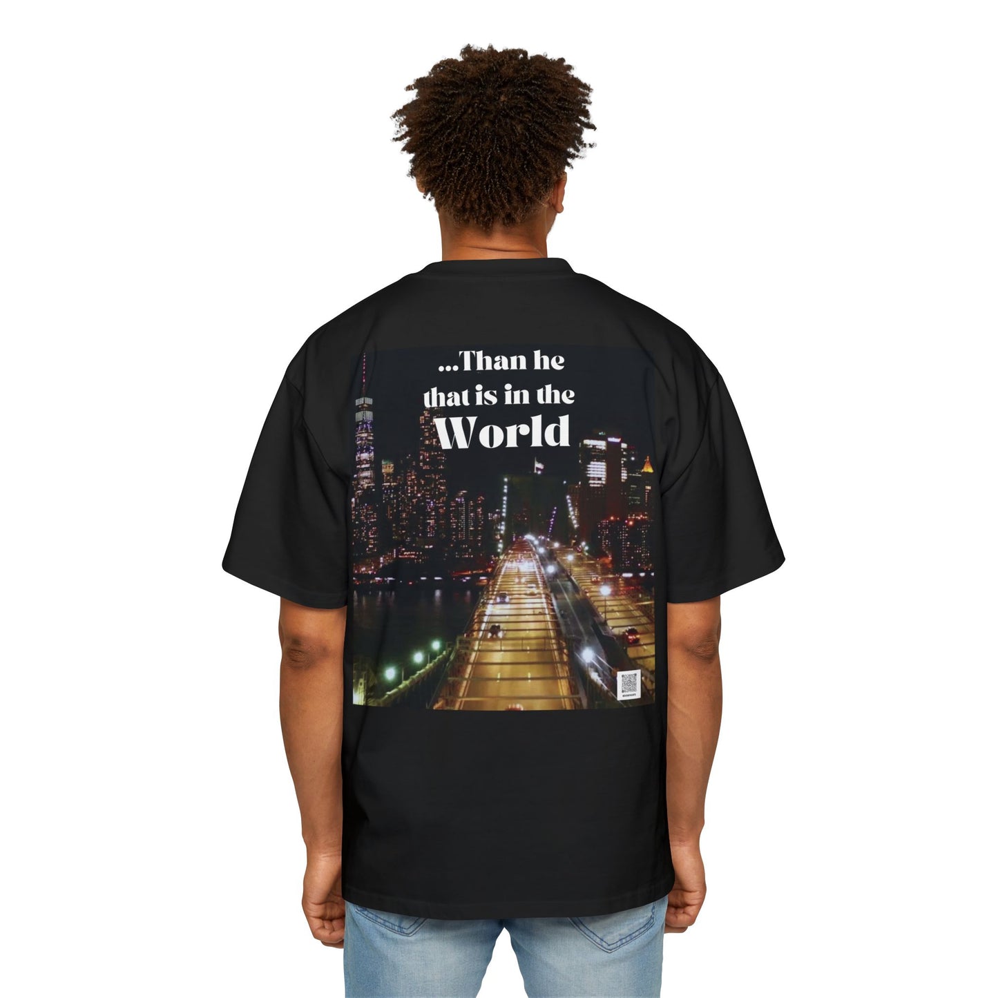 Greater is HE...than he. Men's Heavy Oversized Tee