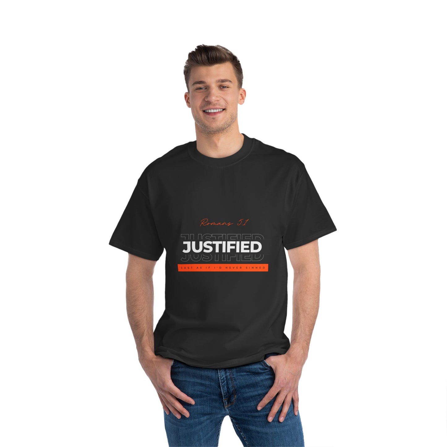 Justified in Christ – Romans 5:1 Beefy-T®  Short-Sleeve T-Shirt
