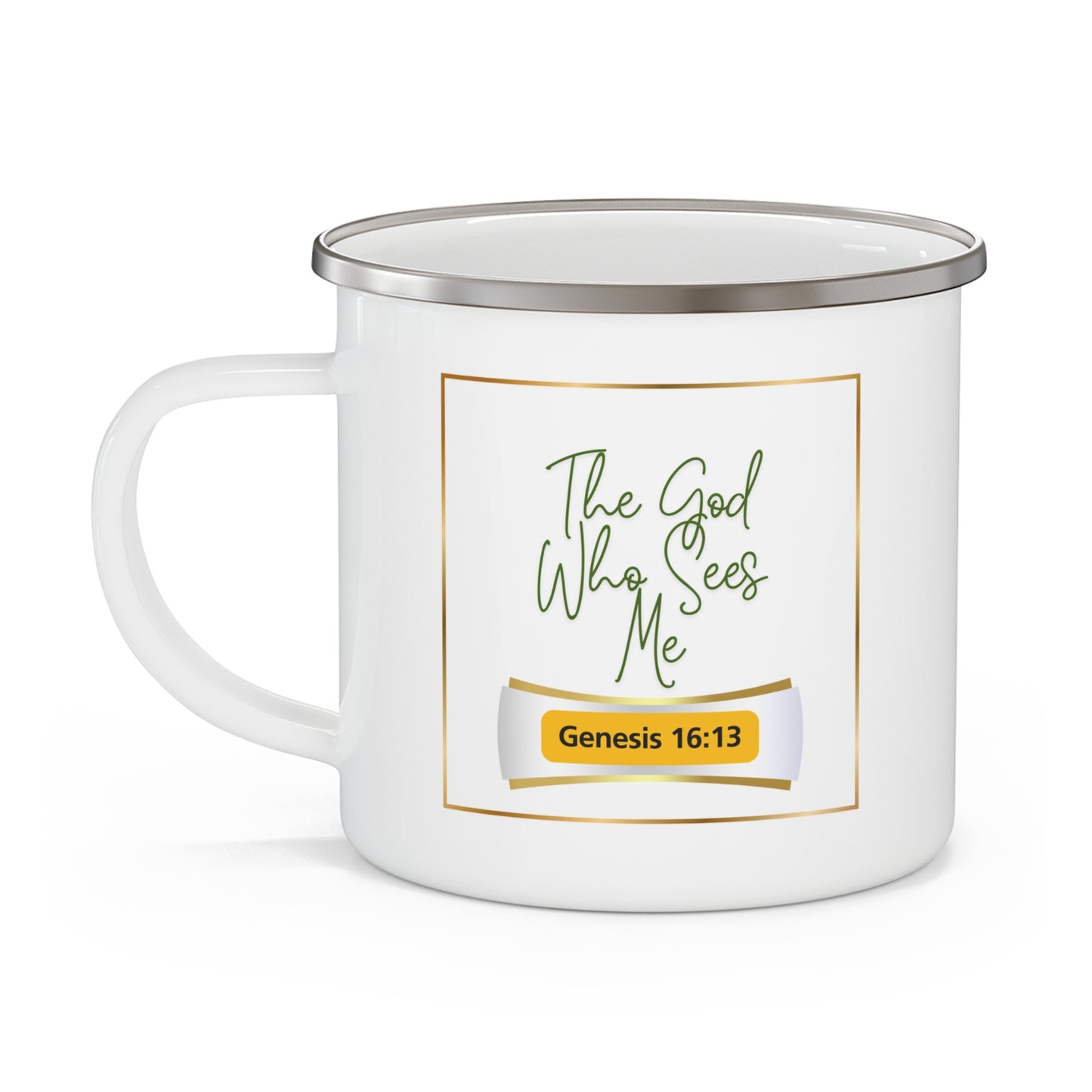 El-Roi Enamel Camping Mug – The God Who Sees Me