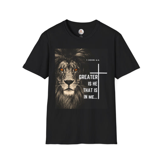 Greater is HE than he Unisex Softstyle T-Shirt