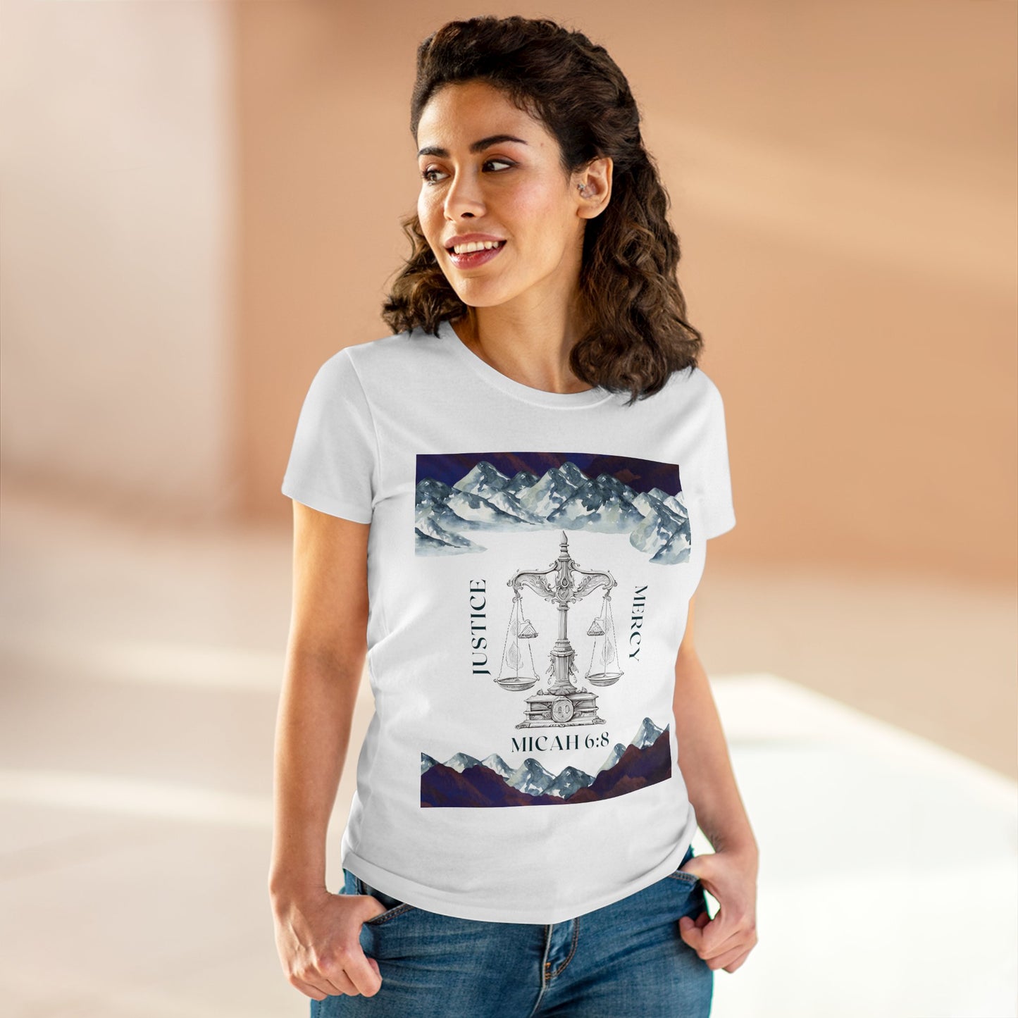 Justice & Mercy - Micah 6:8 Cotton Shirt for Women
