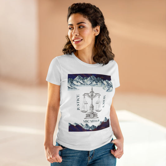 Justice & Mercy - Micah 6:8 Cotton Shirt for Women