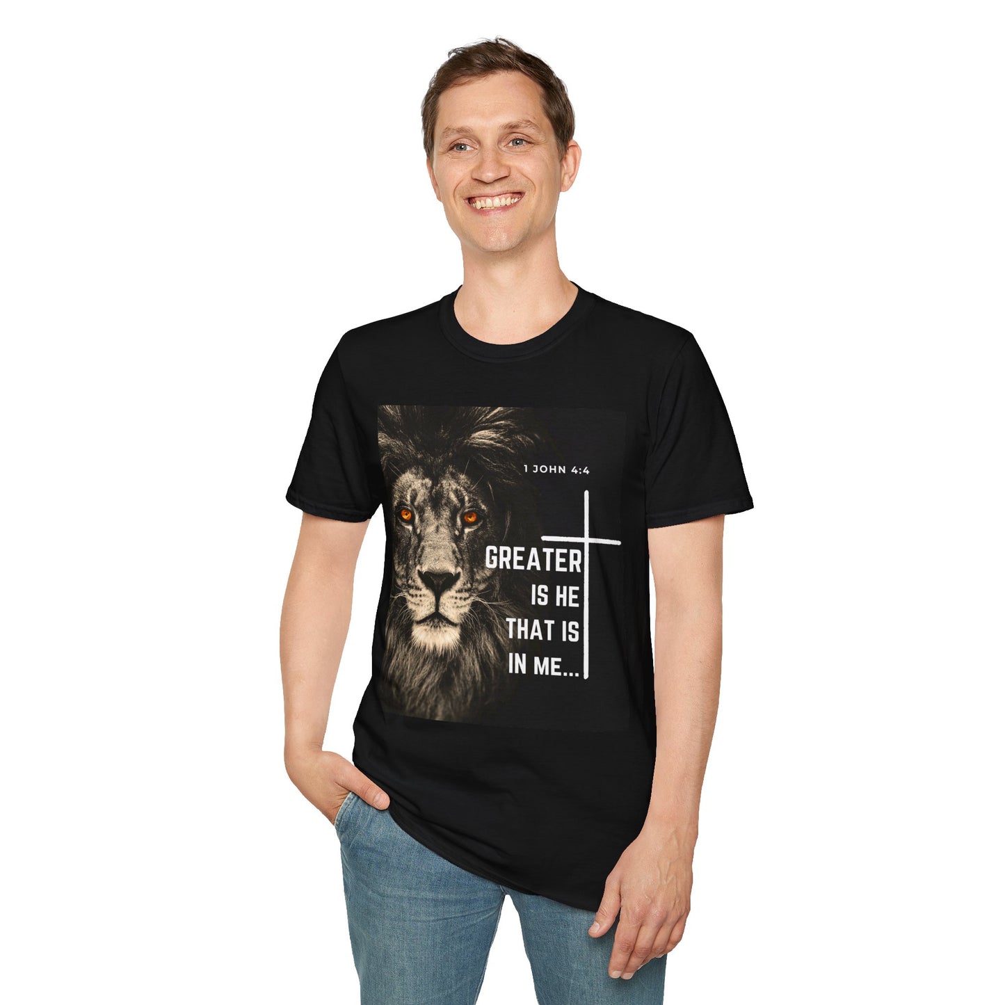 Greater is HE than he Unisex Softstyle T-Shirt