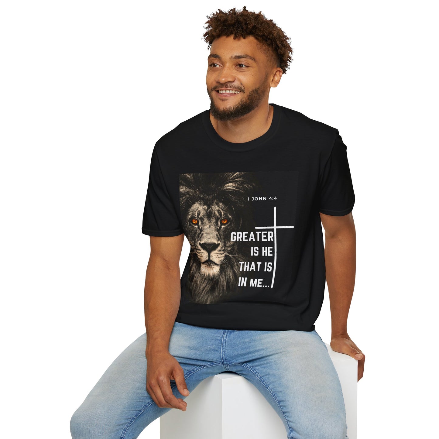 Greater is HE than he Unisex Softstyle T-Shirt